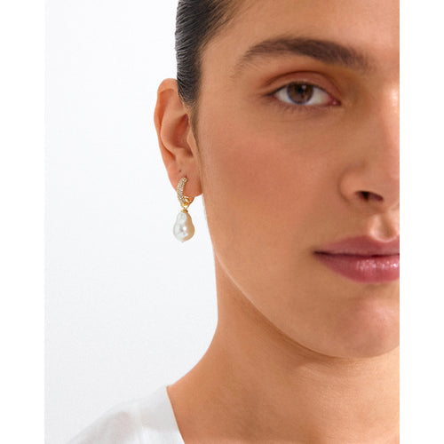 Adele Fresh Water Pearl Earrings - Gold Plated