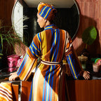Sage and Clare Nicolette Towelling Robe M/L - Russet
