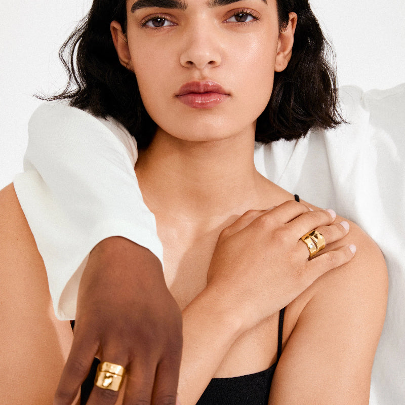 Ember rings 2n1 Set - Silver Plated