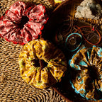 Sage and Clare Magnolia Cotton Scrunchie