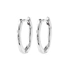 Now Hoop Earrings Silver Plated