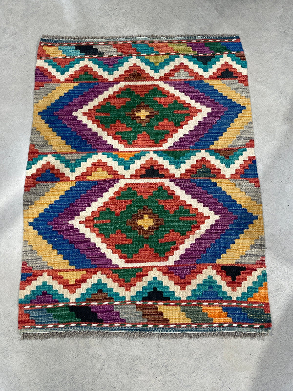 Vintage Handwoven Rug - 60x92cm (1963)