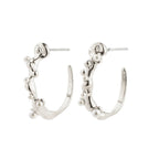 Hadley recycled White Earrings - Silver Plated