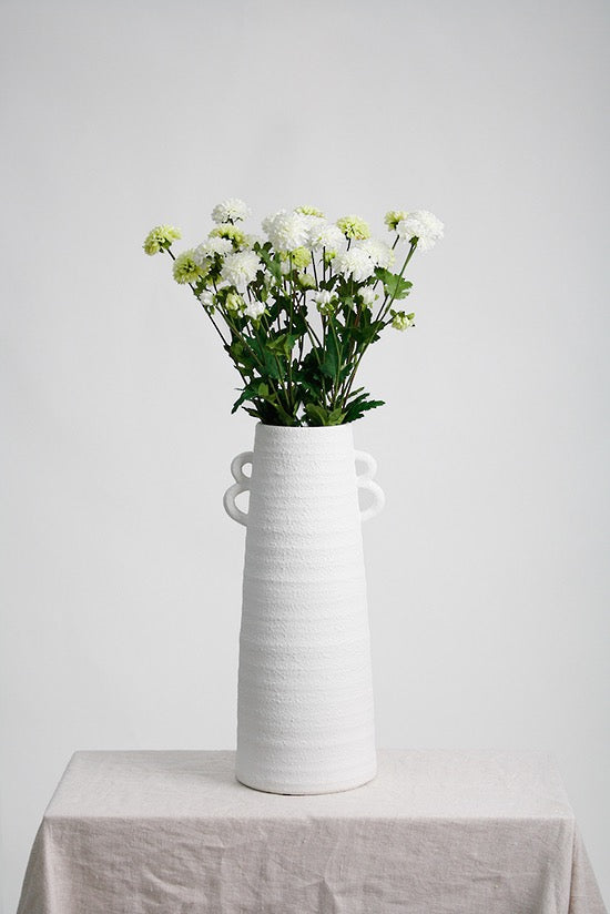 PomPom Mum Spray 68cm White
