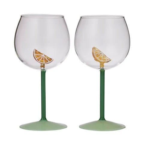 Lemon S/2 Gin Balloon Glass - Gift Boxed