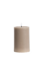Classic LED Wax Pillar Candle - Greige