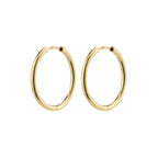 April Recycled Small Hoop Earrings - Gold Plated