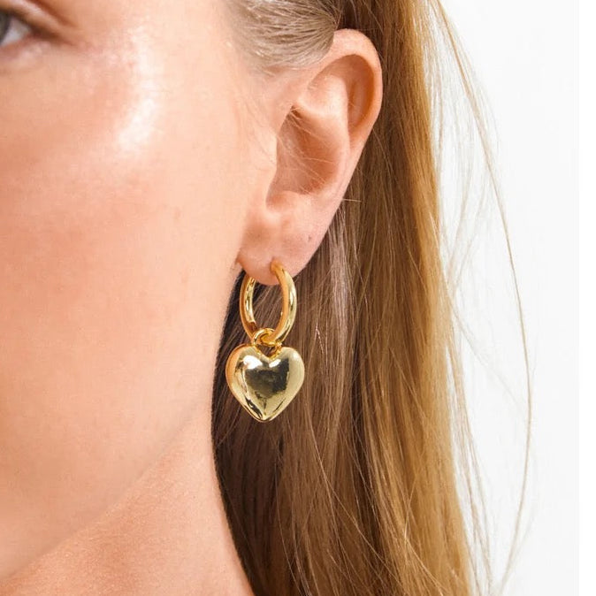 Arien Heart Earrings Gold-plated