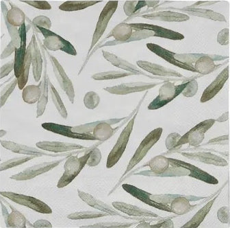 Olive Napkins 20pk - Green