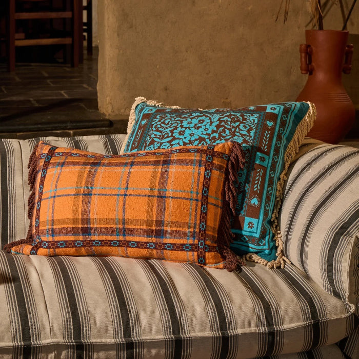Sage and Clare - Frances Woven Cushion - Citrine