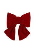 Velvet Bow w/ Clip - Mulberry