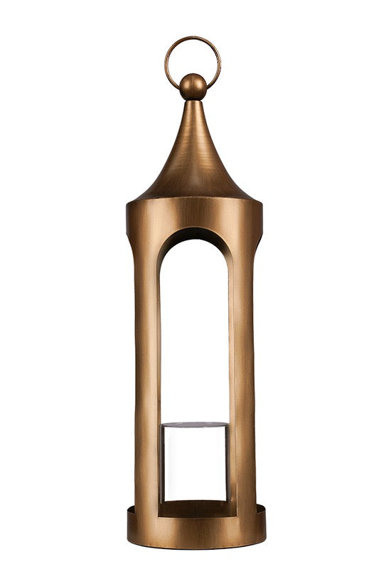 Brushed Gold Lantern - Large
