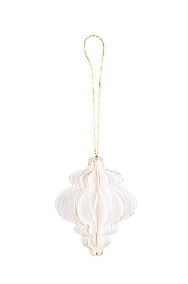 Off White Paper Finial 10cm