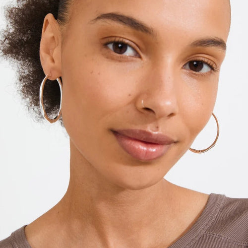 Presence Hoop Earrings - Silver plated