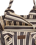 Eau Bags - Striped Recycled Nylon Bag - Tote Handbag