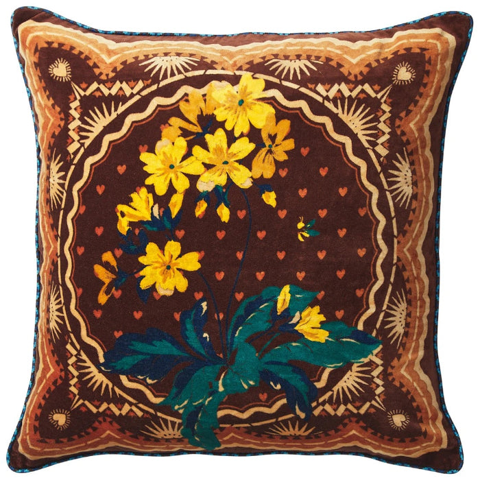 Sage and Clare - Marnie Velvet Cushion - Umber