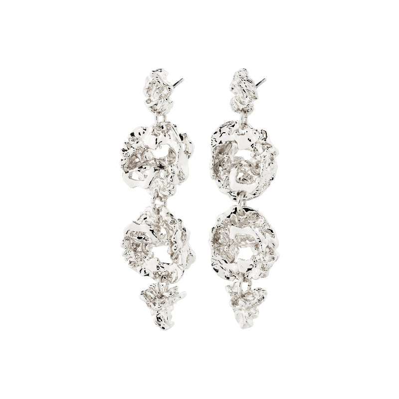 Act Earrings - Silver Plated