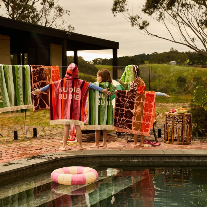 Sage and Clare Kids Hooded Towel - June - Dahlia