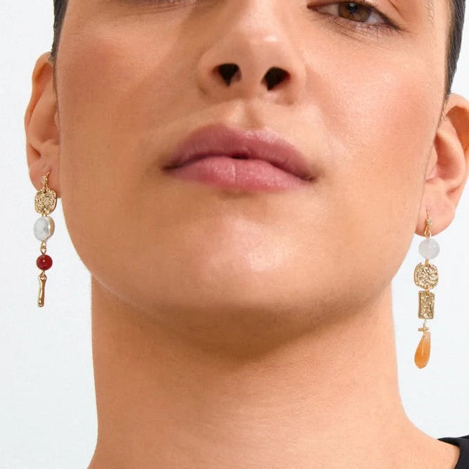 Trace Earrings Gold-plated/multi