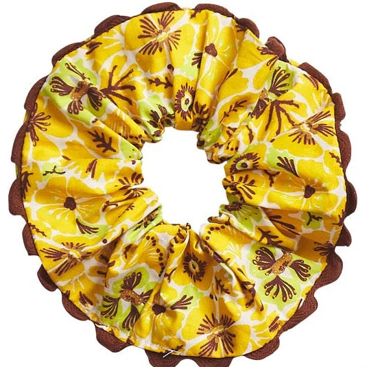 Sage and Clare Magnolia Cotton Scrunchie