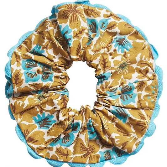 Sage and Clare Magnolia Cotton Scrunchie