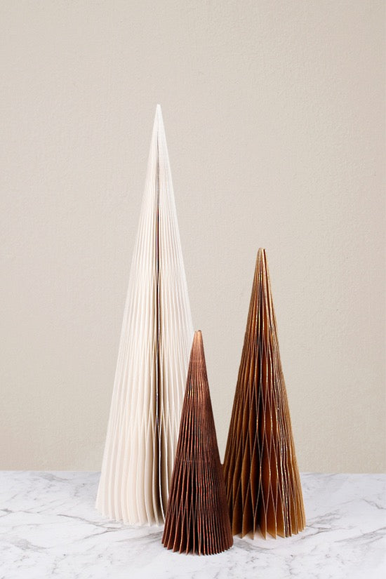 Honeycomb Paper Tree Gold 30cm