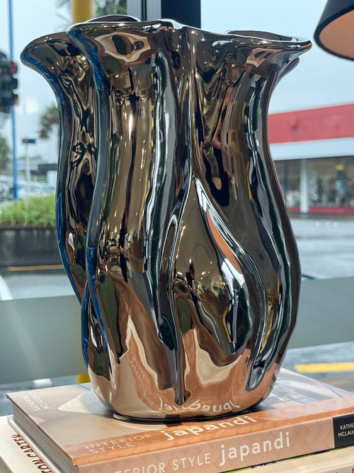 Argent Ceramic Vase - Silver