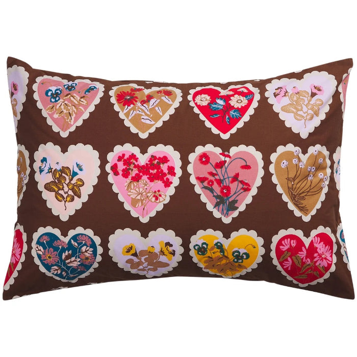 Sage and Clare Loretta Cotton Pillowcase Set - Umber