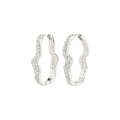 Connect Recycled Earrings - Crystal - Silver plated