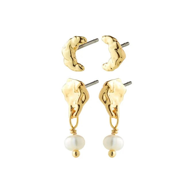 Oryth Earrings 2 in 1 Set Gold-plated