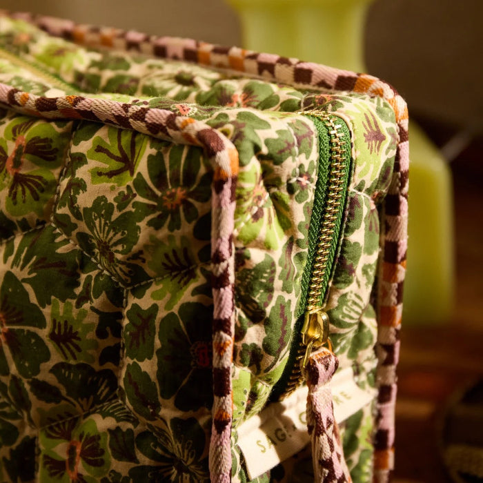Sage and Clare Magnolia Vanity Bag - Cactus Green
