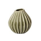 BROSTE Vase Wide Small - Glossy Dry Sage
