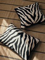 BROSTE Zebra Cushion - Black/Light Beige
