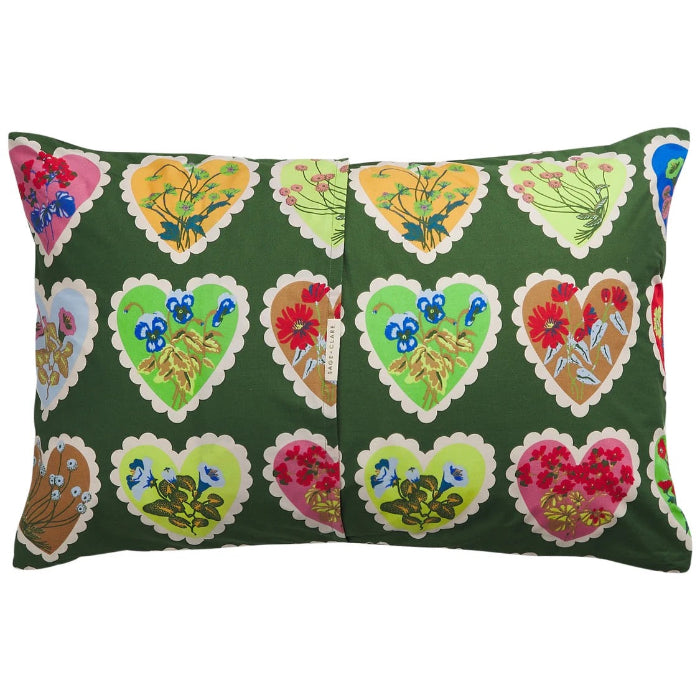 Sage and Clare Loretta Cotton Pillowcase Set - Hunter Green