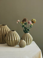BROSTE Vase Wide Medium - Glossy Dry Sage