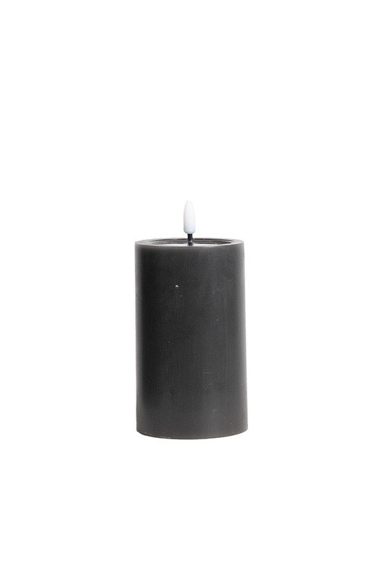 Classic LED Wax Pillar Candle - Smoke