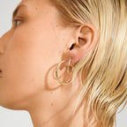 Eve Hoop Earrings 2 in 1 Set - Gold Plated