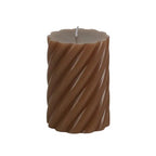 Twist Pillar Candle -Tan 2 Sizes