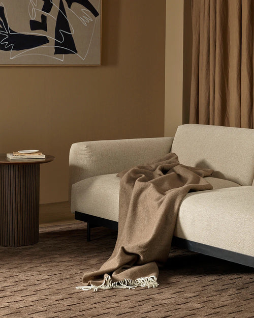 Baya Mosman 100% Merino Throw - Coffee
