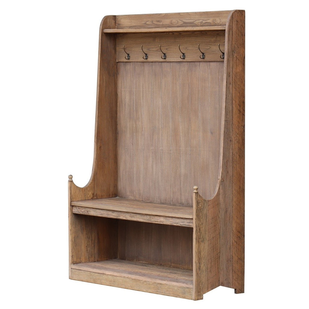 Old Oak Entrance Unit w/ seat & Hooks