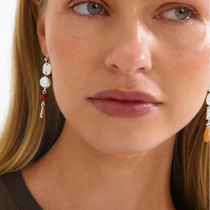 Trace Earrings Silver-plated/Multi