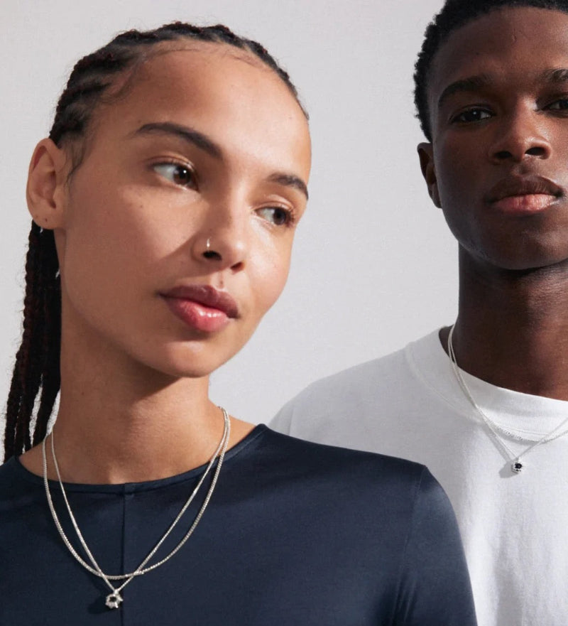 Act Necklace - Silver Plated Black