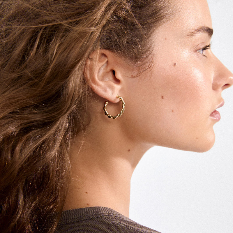 Naja Pi Hoops - Gold Plated small