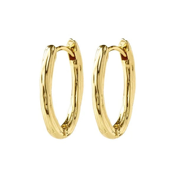 Now Hoop Earrings Gold Plated