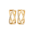Kira Recycled Earrings - Gold Plated - Crystal