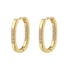Star Recycled Hoops - Gold Plated
