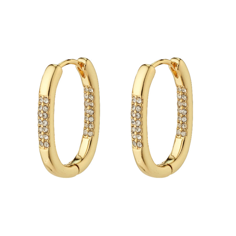 Star Recycled Hoops - Gold Plated