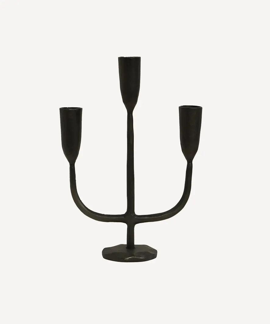 Dax 3 Black Candle Stand short