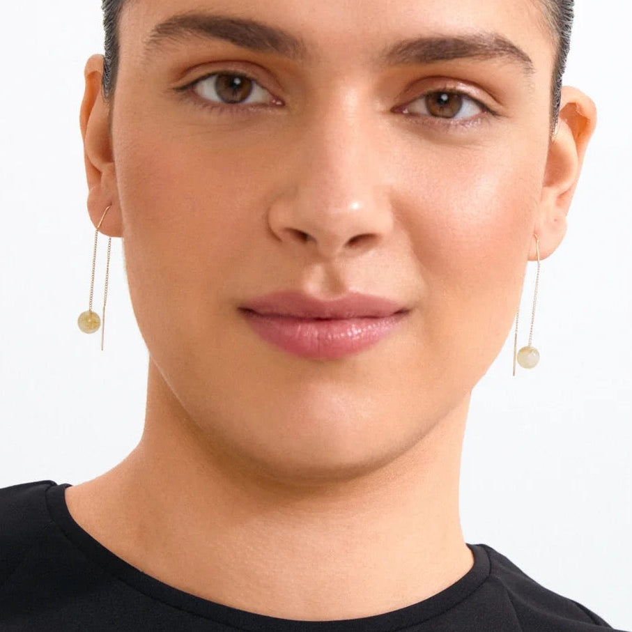 Root Chain Earrings Gold-plated