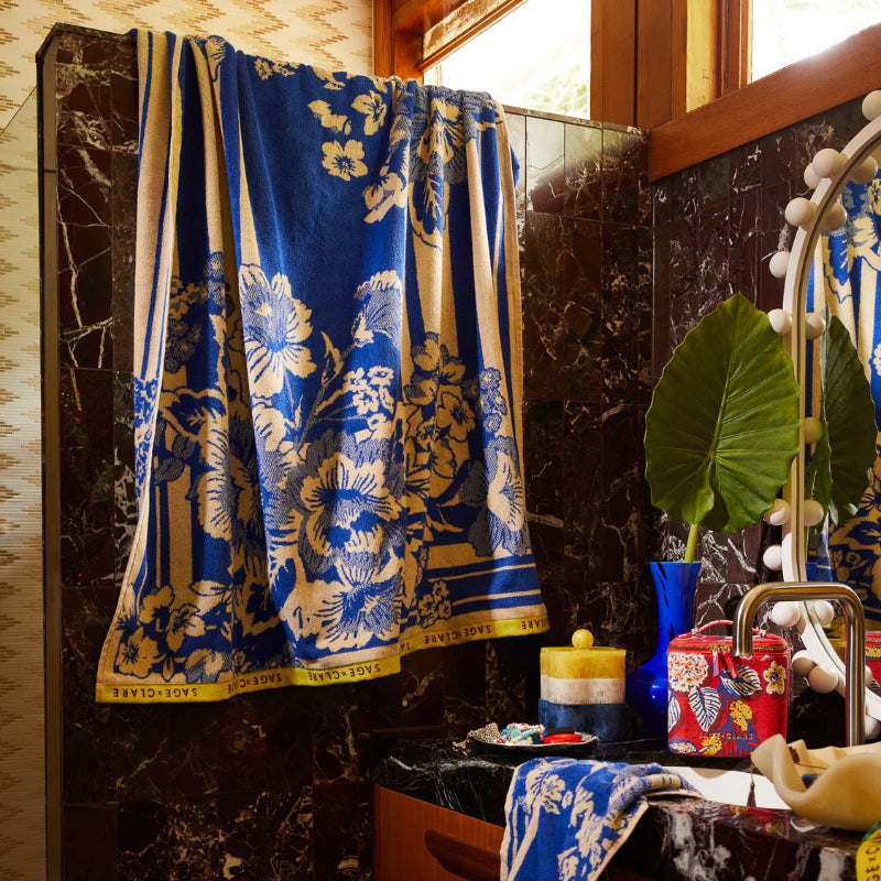 Sage and Clare Eliza Bath Sheet - Ultramarine